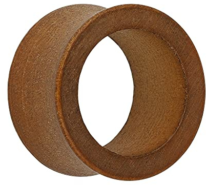 Treuheld® | Holz Ohr Flesh Tunnel | Braun | Double Flared