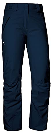 Schöffel Damen Weissach L Wasser-und Winddichte Skihose, warme Schneehose mit Verstärkung gegen Skikantenschläge und Schneefang, Navy Blazer, 76