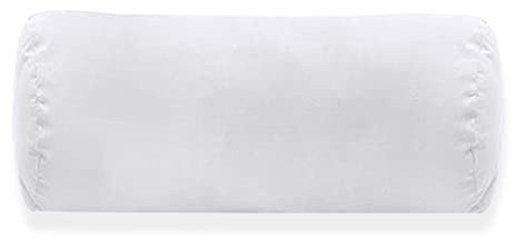ARLINENS 100% White Round Bolster Pillow Filled with Soft Virgin Hollow Fiber Roll Neck Cushion Orthopaedic Pregnancy Support Headrest Pillow Available in 20x60 & 25x75 (Extra Large 25x75cm)