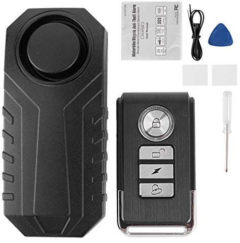 Alarma antirrobo, 113dB Moto Antirrobo Vibración Control remoto Bicicleta Protección inalámbrica Sistema de seguridad de vibración