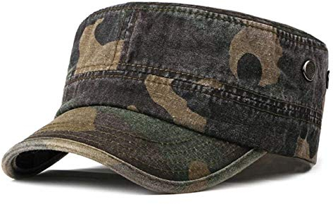 Army Cap Herren Baumwolle Military mütze Camouflage Baseballkappe Sommer Trucker Hut (Armee grün)