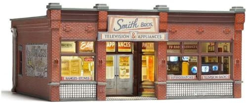 Woodland Scenics® Built & Ready® Smith Brothers TV & Appliance Store, HO Scale