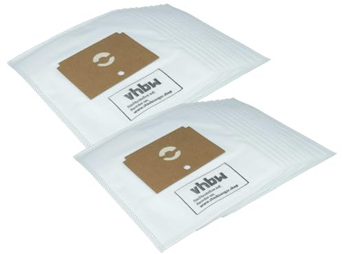 vhbw 20x Sacs compatible avec Rowenta Dymbo RS 005...099 aspirateur | 29cm x 27cm blanc