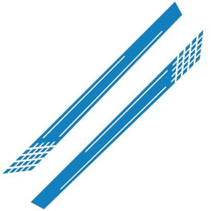 2 Stück Auto Aufkleber Auto Seite Körper Vinyl Streifen Grafik Autoaufkleber Auto Persönlichkeit Seitenkarosserie Aufkleber Wasserdicht Autoaufkleber Auto Dekoration Styling Aufkleber,Blau