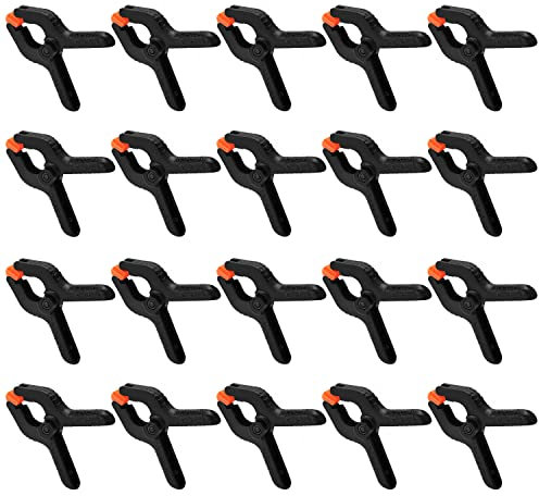 YIXISI 20 Pezzi 2 Pollici Morsetti a Molla in Nylon, Morsetti in Mussola di Plastica, Morsetti a Molla in Plastica, per Progetti Fai-da-te, Studi Fotografici, Sfondo Fotografico