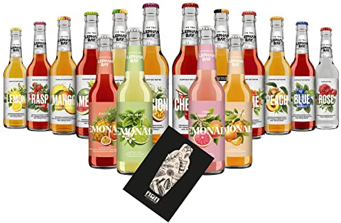 Elephant Bay Ice Tea Lemonade tasting Set 16 verschiedene Sorten je 330ml inkl. Pfand - MEHRWEG 12x Eistee + 4x Lemonade