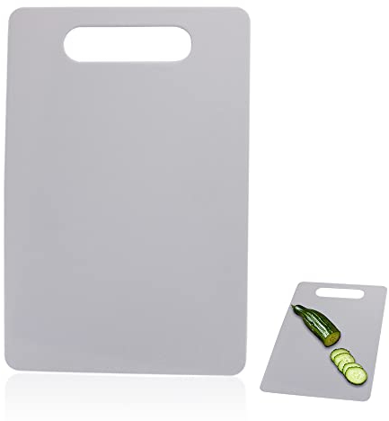 Chopping Board Plastic Cutting Board Non-Slip Feet and Juice Grooves Cutting pad for Kitchen Food Cutting mat Ideal for Fruits Vegetables Meats Assorted Color (Pack of 1)