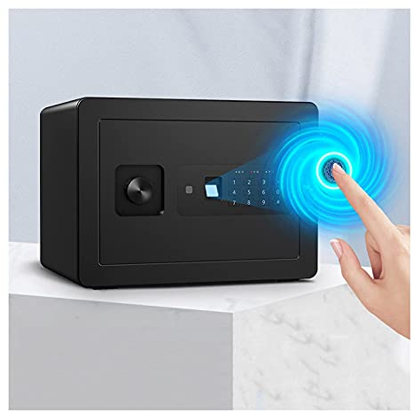 UYSELA Box Feuerfest Wasserdicht S Box Sicherheitsbox Digitaler Schrank S Kleine Haushaltselektronik S mit Fingerabdruck
