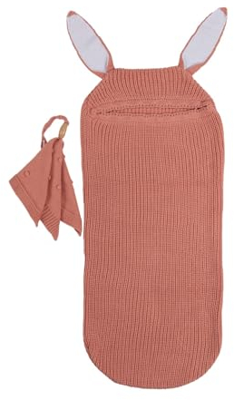 Minora Baby Strickwaren Cocoon Swaddle Set, 0-8 Monate, Winter Schlafsack Newborn Pucksack, Neugeborene Pucktuch, Baumwolle