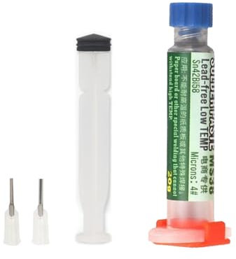 Pasta di Saldatura, Pasta Per Saldature, Pasta di Stagnatura, Flusso Di Pasta, Pasta Per Saldatura a Stagno,138°C Pasta Saldante Stagno per Riparazione Elettronica Saldante 20g