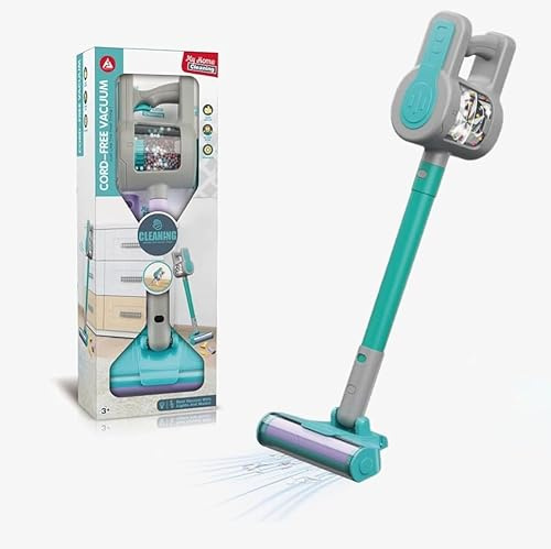 SGM615 Kids 4-in-1 Cleaning Set With Toy Vacuum That Really Works - Pretend Home Play Set for Ages 3+ (Multicoloured)