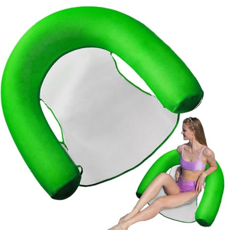 Generic Schwimmender Poolstuhl, aufblasbares Wassersofa - Wiederverwendbares Schwimmbett für den Pool - U-förmiges Schwimmbett für Erwachsene, Schwimmbecken, wiederverwendbar für Pool- -Spielzeug