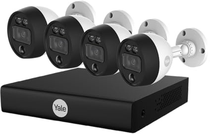 Yale Smart Motion CCTV Kit | 4x Outdoor Cameras, 8-Channel XVR (1TB), Human & Vehicle Detection, Night Vision, Alexa & Google Assistant Compatible, App-Controlled Security System