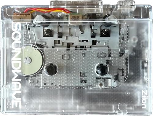 Kassettenspieler Walk Portatil Man Retro Bänder Transparent Vintage Analog mit Bluetooth FM Radio 80er 90er Jahre Design für Kopfhörer Kopfhörer Ideal Nostalgie Sammler