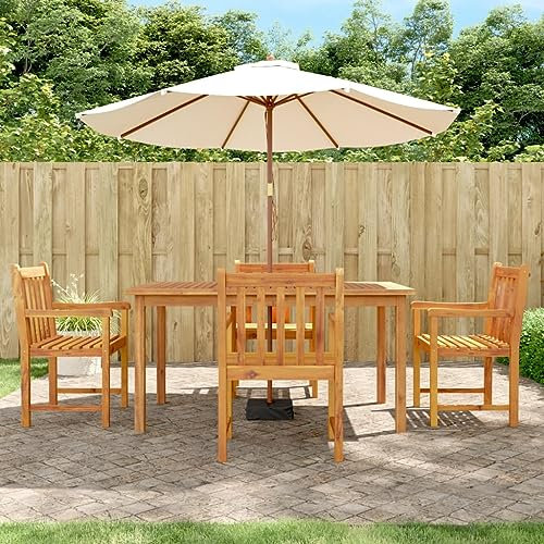 LXYZWRW Gartenmöbel-Set, 5-teilig, Massivholz, Akazie, Gartenmöbel-Set