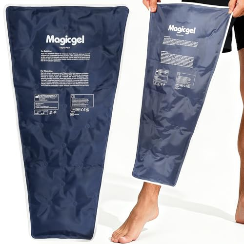 Magic Gel Großes Kühlpads Gel Kühlkissen Ice Pack - Kühlpacks Kühlkissen für Bein - Kühlakku Groß Kühlgelkissen - Grau