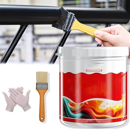 Metal Rust Removal & Renovation Paint,500g Rust Renovator,Water-Based Rust Remover for Metal,Rust Fixing Refurbished Pain,Metal Rust Removal and Renovation Paint (Black)