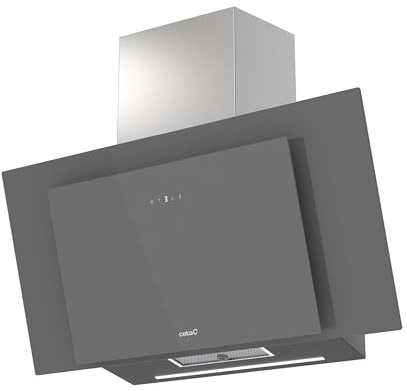 Cata Campana Extractora THALASSA PRO 900GR Control Táctil Display Digital 6 Niveles Extracción Capacidad 842m3/h Motor Brushless Extra Silencioso LED Conectividad AUTO Fácil Instalación Color Gris