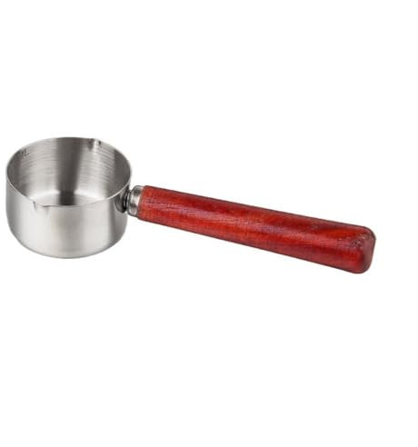 Salsera Taza for salsa de bistec, taza for salsa occidental con mango de madera, taza for salsa de acero inoxidable con asa, plato for mojar ensalada de tomate Tazón de salsa(Pequeño)