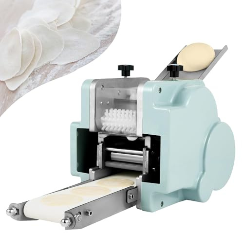 AXGCAA Electric Dumpling Skin Maker, Multifunctional Automatic Dumpling Wrapper Machine, 60 Pieces Per Minute, 140W Wonton Wrapper Dough Maker with 8cm Round Mold, for Commercial Household Restaurant