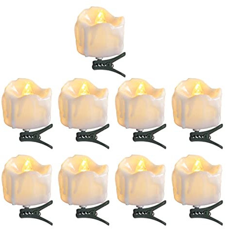 OSALADI 9stücke Led-kerzen-dekorative Weihnachtsbaum-party-hochzeit-weiss-umweltfreundlich-sicher-lichter-lichteffekt
