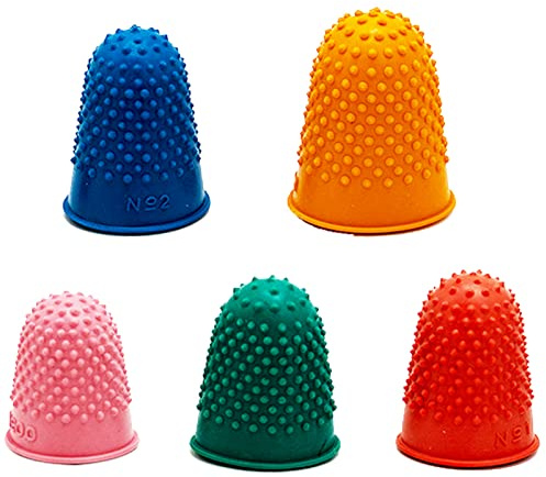 5 stycken gummifingerborgar för att skydda fingertopparna (5 storlekar)