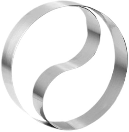 EHJRE Anillo de Comida, Ensalada, Postre, Multiusos para Hornear Mousse, Molde Tai, Acero Inoxidable Redondo, Anillo de Pastelería, Molde para Cortar, 18cmx3cm, Individual
