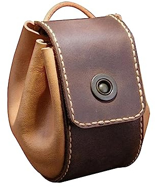 HVRFJXI Borsa per dadi in pelle PU Borsa portatile con coulisse Borsa per gioielli per giochi di ruolo Gioco da tavolo Accessori per giochi da tavolo Piccolo sacchetto con coulisse, Marrone, Taglia