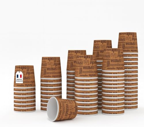 Caramont 4 Oz 1000 Espresso Gobelets en Carton,Jetables,Résistant à la Chaleur,Carton Qualité,Idéal pour Toutes Les Boissons Chaudes ;Café,Thé,Chocolat etc.