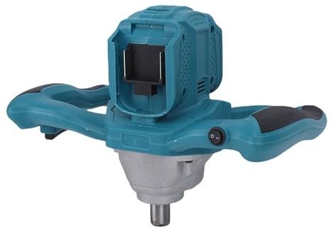 Asixxsix Tarière à glace électrique, 100-800 tr/min, 6 vitesses réglables, pour la pêche sur glace, 1200 N.m, réversible, sans fil, avec tête motrice