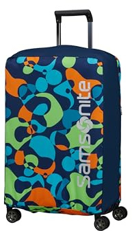 Samsonite TA Revolution - Housse Pliable pour Valise Taille M, Housse pour Valise adaptée pour 66–69 cm, Protection Bagage de Voyage, avec Détail Réfléchissant, Multicolore (Colorwave)