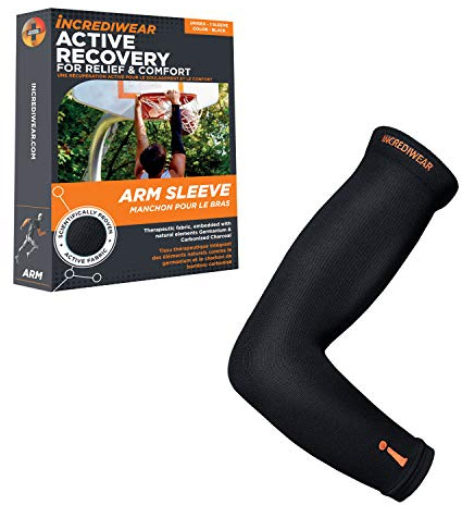 Incrediwear Arm Sleeve – Arm Sleeves For Men and Women to Help with Muscle Pain Relief and Muscle Recovery Perfect for Baseball, Basketball, Football, Cycling and Working Out (Black, Small/Medium)