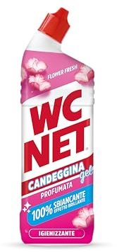 Wc Net - Candeggina Gel Profumata, Detergente per Sanitari e Superfici, Azione Sbiancante e Igienizzante, Fragranza Flower Fresh, 700 ml