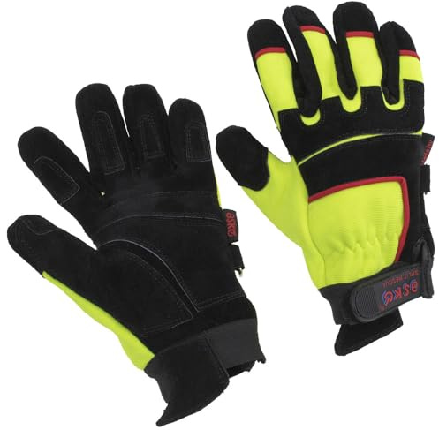 askö THL-Handschuh Split Rescue EN 388 EN 407 CAT II, Größe 7, neongelb 603561-5002-7 (Handschuh Arbeitshandschuhe Rettungsdienst THL Arbeitshandschuh Arbeitsschutzhandschuhe Mechanikerhandschuhe)