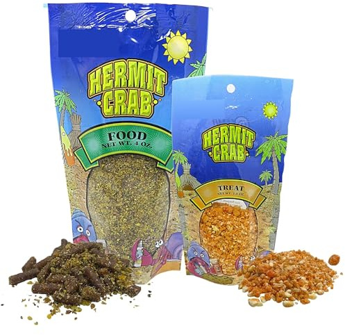 Needzo Hermit Crab Food and Treat Set, All in One Natural Supplies and Habitat Necessities for Pet Crabs, 2 Pack