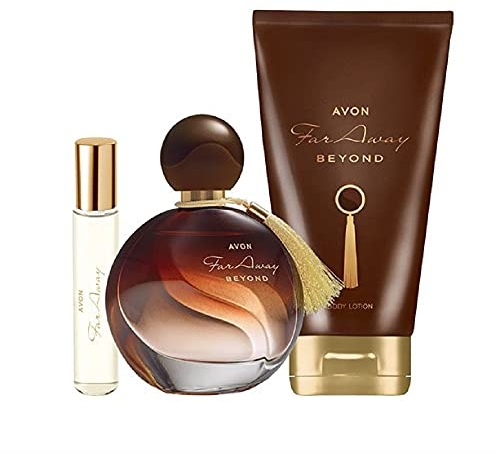 Avon Far Away Beyond Duft, bestehend aus Eau de Parfum, 50 ml, Bodylotion, 150 ml und b枚rsenspray, 10 ml