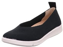 Legero Lucca Ballerina för kvinnor, Svart svart 0000, 41.5 EU