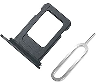 Cemobile Supporto per slot per schede SIM per iPhone 12 Pro / 12 Pro Max / 13 Pro / 13 Pro Max (versione a scheda singola) con anello di tenuta in gomma impermeabile (nero)