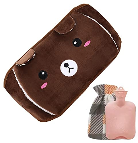hansum Hot Water Bottle with Waist Cover 120cm Wearable Hot Water Bottle Belt Wrap around Hot Water Bottle for Body Shoulder Neck Waist (Color : Bear)