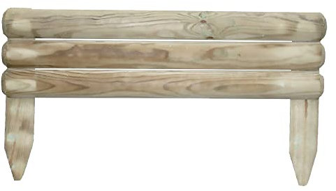 Decor Space Bordura per aiuole in legno in pino naturale per recinzioni giardino e terrazzo (55 x h 30 cm)