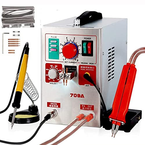 Saldatrice a Punti per Batteria al Litio, Saldatura a Batteria Saldatrice per Saldatura Elettrica Saldatrice di Testa per Saldatura Rapida Foglio di Piombo per Vari Accumulatori E Batterie a Bottone