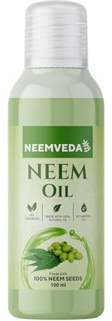 Neemveda Virgin Neem Oil, 100 ml, Cold Pressed Pure Unrefined Oil | 100% pure cold pressed virgin neem oil for hair, skin, scalp, nails, body, plants and everyday multi use