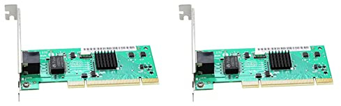 Niniang - Adaptador de red PCI Ethernet (2 x 82540, 1000 Mbps, 1 GB, RJ45, 1 G, tarjeta de red PCI Ethernet para ordenador con disipador de