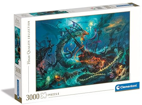 Clementoni Jigsaw Puzzle Collection - The Underwater Battle 3000 Pieces - Puzzle For Adults 14-99 Years, Gift For Men/Women, Illustration, Made In Italy, 33023