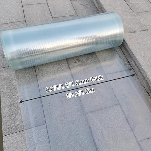 BESNUT Roof Cladding,Polycarbonate Panel Roofing Sheets,1/1.2/1.5M Wide Clear Greenhouse Roof Panels,Daylighting Panels for Canopy Balcony Garages Canopies (Color : 1.2mm, Size : 1.5x1m)
