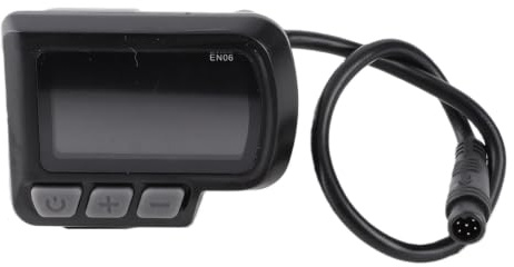Écran LCD pour Vélo électrique, Compteur LCD pour Vélo électrique avec Fil étanche à 6 Broches, Panneau de Commande pour Compteur de Vélo électrique avec Interface de Phare