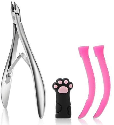 HaimiLiya Cuticle Nippers, Professional Accurate Fast Sharp Small Jaw Cuticle Cutters, Nail Cuticle Cutting Pliers, Nail Dead Skin Remover Tool,Stainless Steel Cuticle Trimmer, Silver, Jaw 4mm