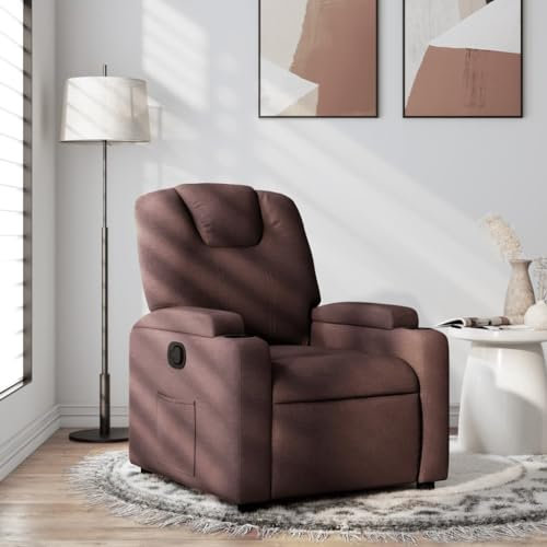 Somanki Relaxsessel Dunkelbraun Stoff, Relaxsessel, Fernsehsessel, Kinosessel, Gaming Couch - 372370