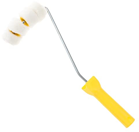 Angoily Brush Wheels Paint Roller Brush for Painting Walls Household Portable Paint Roller Tool for Arc Shaped Gas and Radiator Painting