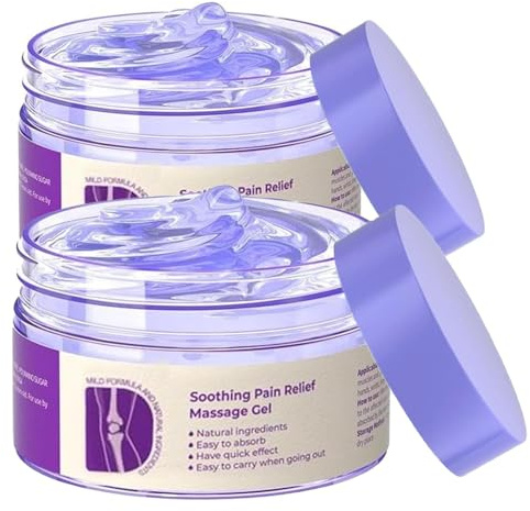 TIMLIFE 2PCS Joint Purple Gel, Purple Relief Soothing Massage Cream,Joint Activities Throughout The Body, Soothes Knees, Lumbar, Neck, Hands, and Feet